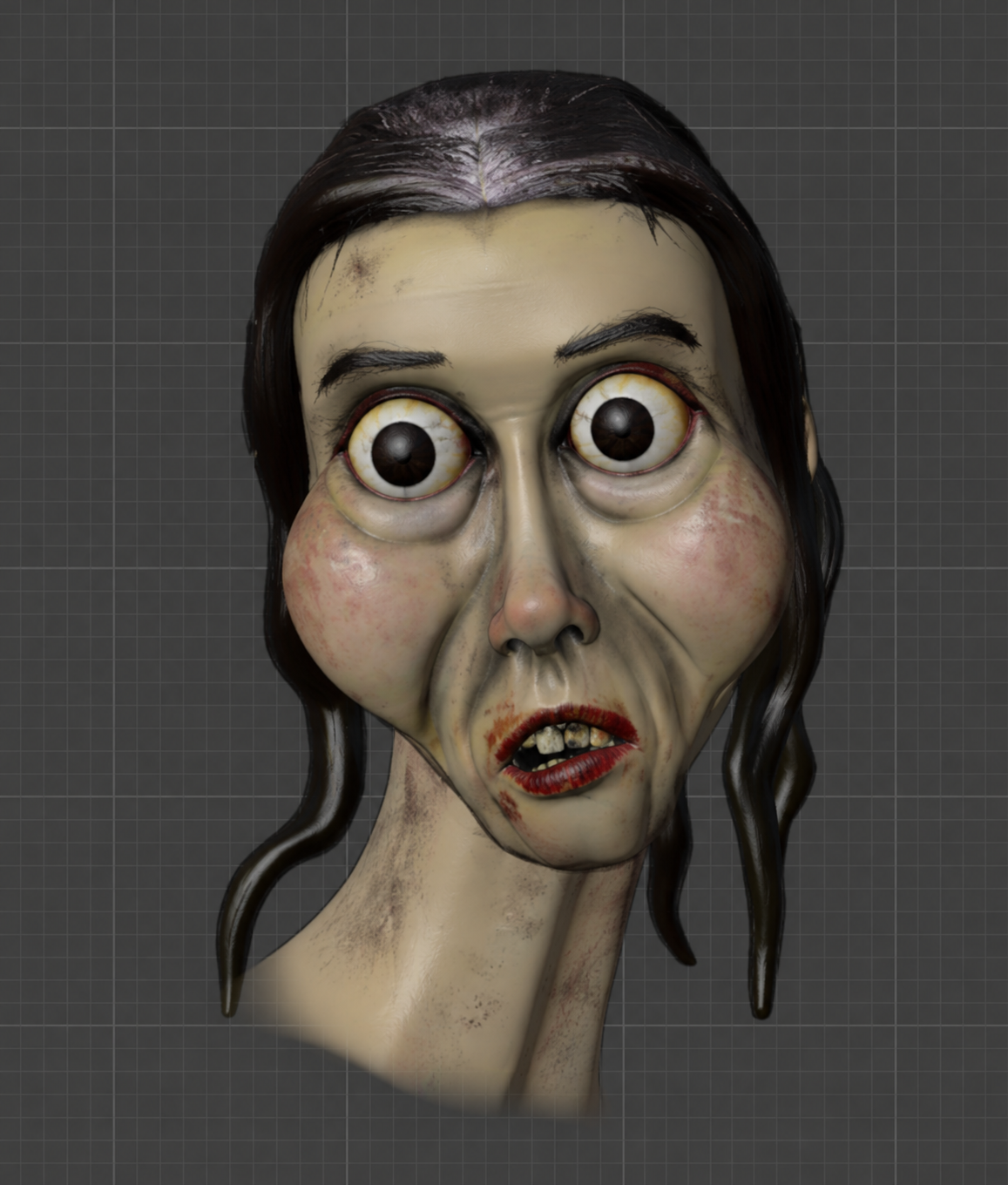 Head and shoulders preview of Blender model 2